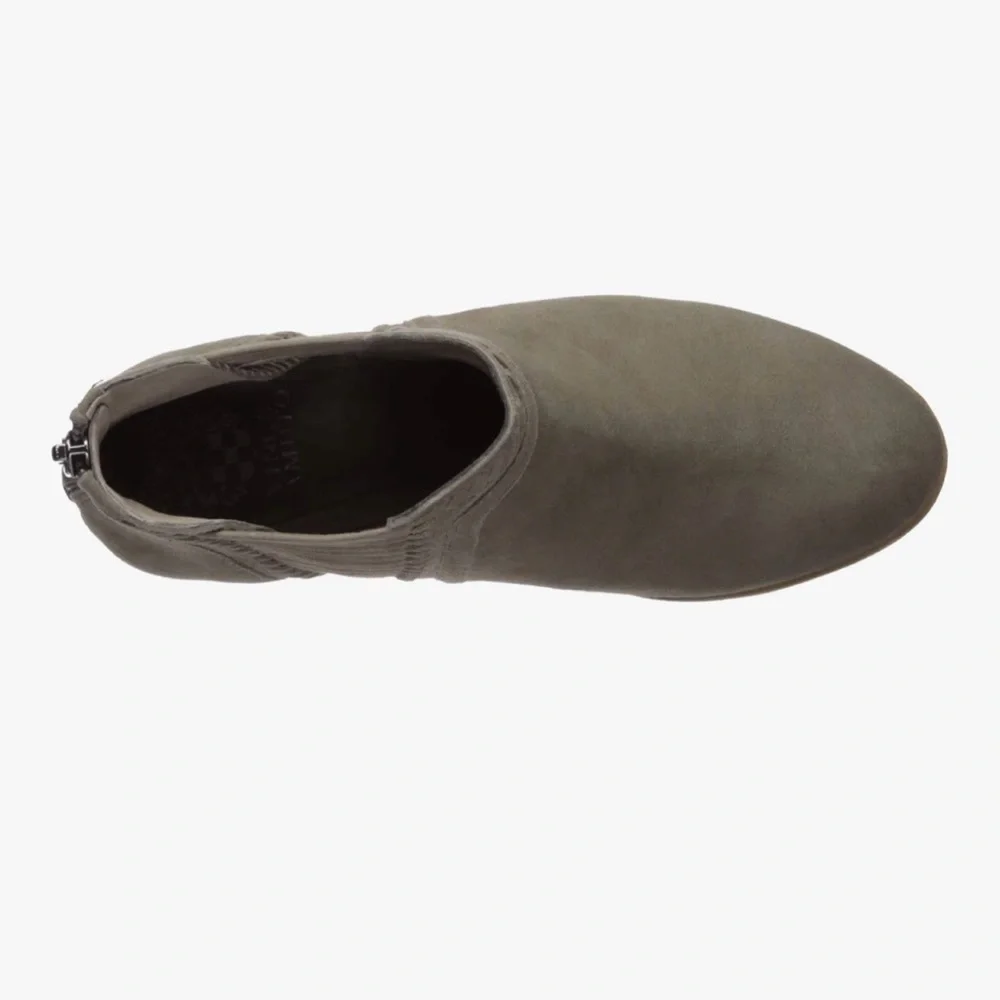 Vince Camuto Pippsy Suede Ankle Booties Cabincore Western low heel taupe - Picture 5 of 13
